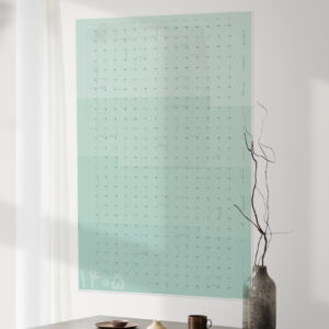 تقویم دیواری تک صفحه 1405 وایت بردی پلنر عرشدیس مدل سبزآبی