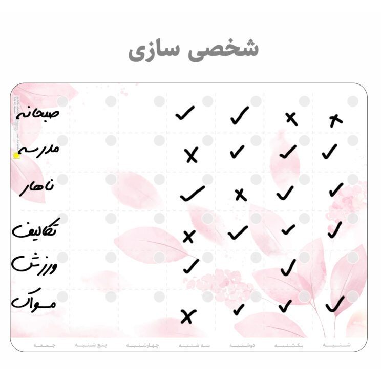 برنامه ریز پلنر یخچالی وایت برد عرش دیس