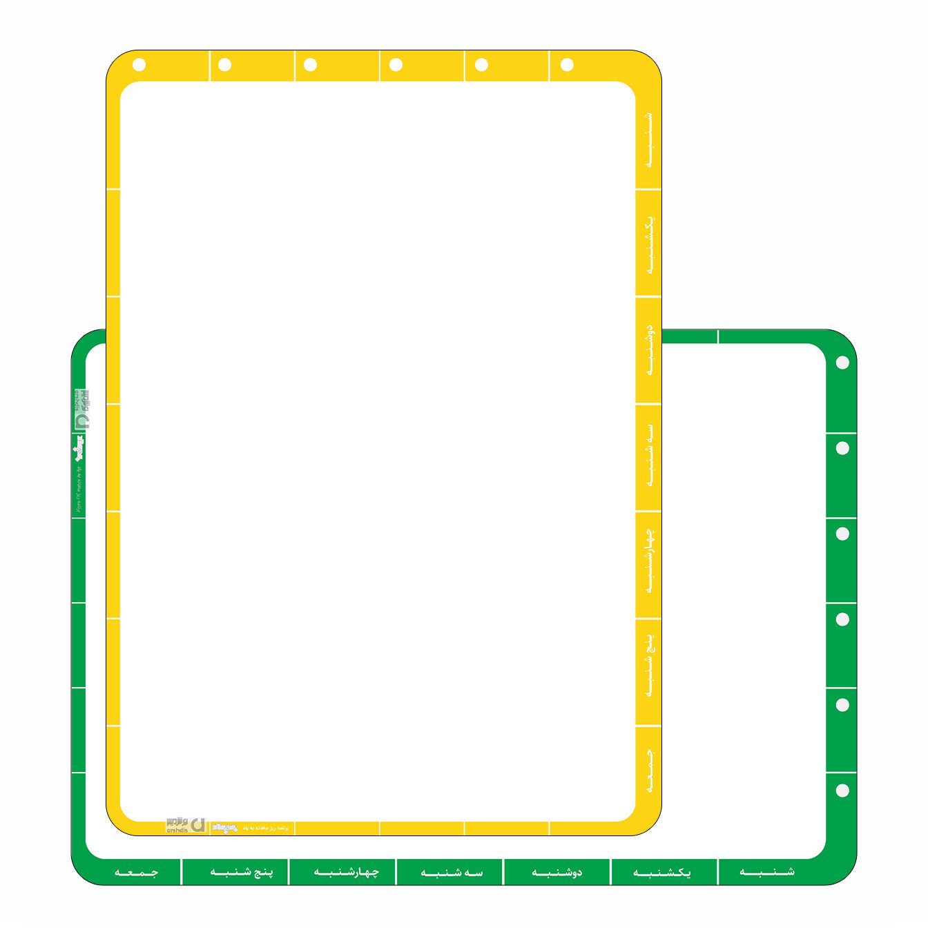 برنامه ریز پلنر یخچالی وایت برد عرشدیس مدل برف اندازه 18 در 26 به همراه ماژیک - تصویر 7